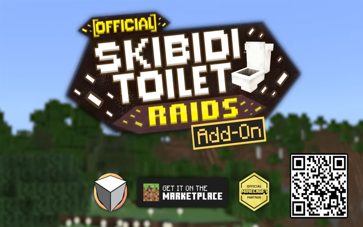 Cover art for Skibidi Toilet Raids v1.1, showing a stylized raid-themed add-on title treatment.